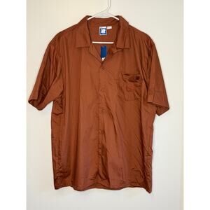 Undefeated XL Poplin Button Down Shirt Short Sleeve New with tags - Clay color